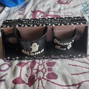 Madison Home International Mama & Mama’s Boo Ghost Mug Set, New in Box
